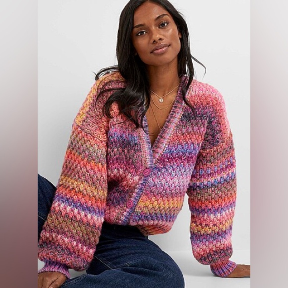 NWT- Brand new with tags Blue and Purple Knit Cardigan